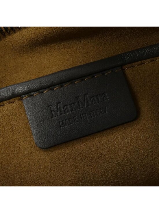 Max Mara Grey Leather Whitney Bag Medium Max Mara Bag Handbag Gray
